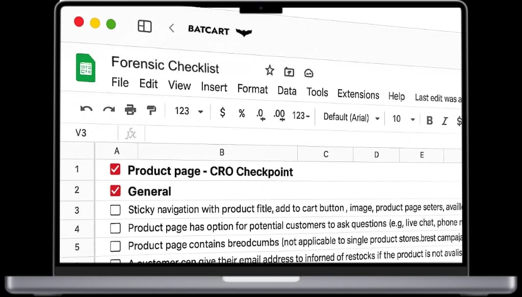 batcart checklist